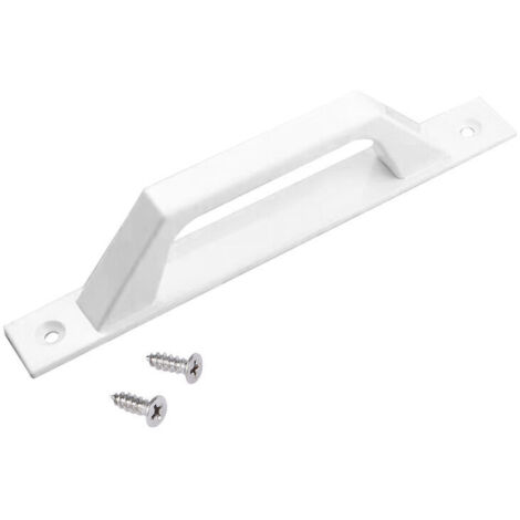 Maniglia per porta destra KZQ in alluminio Maniglia per porte scorrevoli o girevoli 200 x 23 x 42 mm Maniglia dritta funzionale e comoda Colore: Bianco