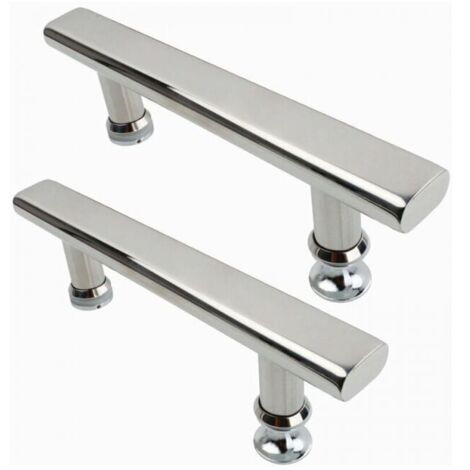 Maniglia per porta doccia in acciaio inossidabile da 2 x 145 mm, maniglia per porta cromata per bagno e cucina