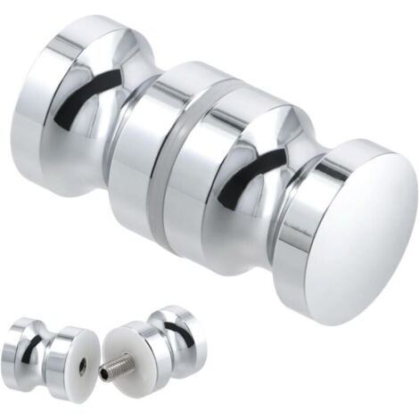 Maniglia per porta doccia, pomello rotondo in lega di alluminio per porta doccia in vetro (30 mm)