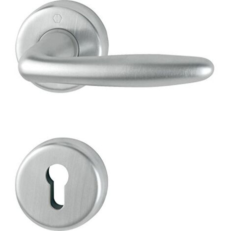 Maniglia per porta hoppe roissy ottone satinato cromo opaco