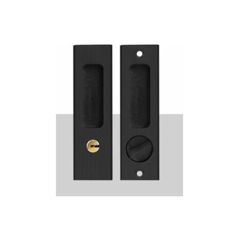Maniglia per porta retrattile con chiave Serratura per porta scorrevole Maniglia per porta incassata 160 mm (nera)