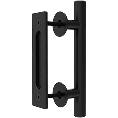 Maniglia per porta scorrevole 30 cm Maniglia per porta nera Maniglia per porta moderna Maniglia per porta della stalla - 1pz