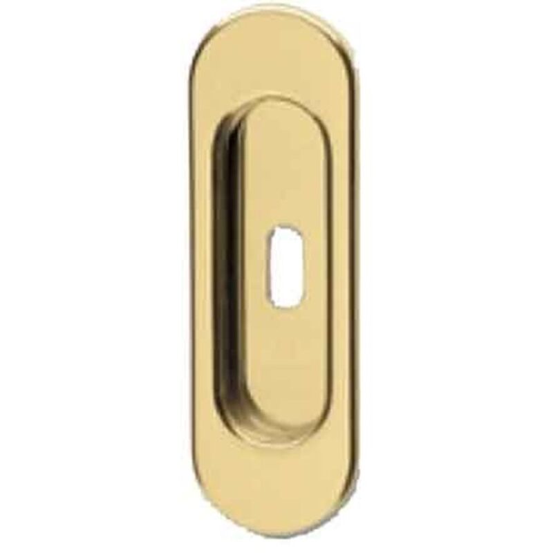 MANIGLIA PER PORTE SCORREVOLI CON FORO CHIAVE Oro lucido