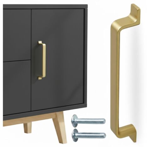 Maniglia per ringhiera per mobili cassetti cucina oro loft retrò moderno 128