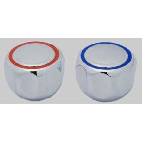 MANIGLIA PER RUBINETTERIA - 8x24 con placca Blu-Rosso