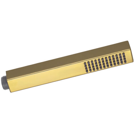 Maniglia per soffione doccia quadrata Glamour, lunga, colore oro