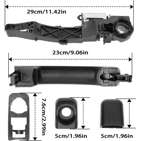 Maniglia porta scorrevole esterna lato sinistro con staffa maniglia 806069981R 806067794R per Vauxhall Movano NV400 Master
