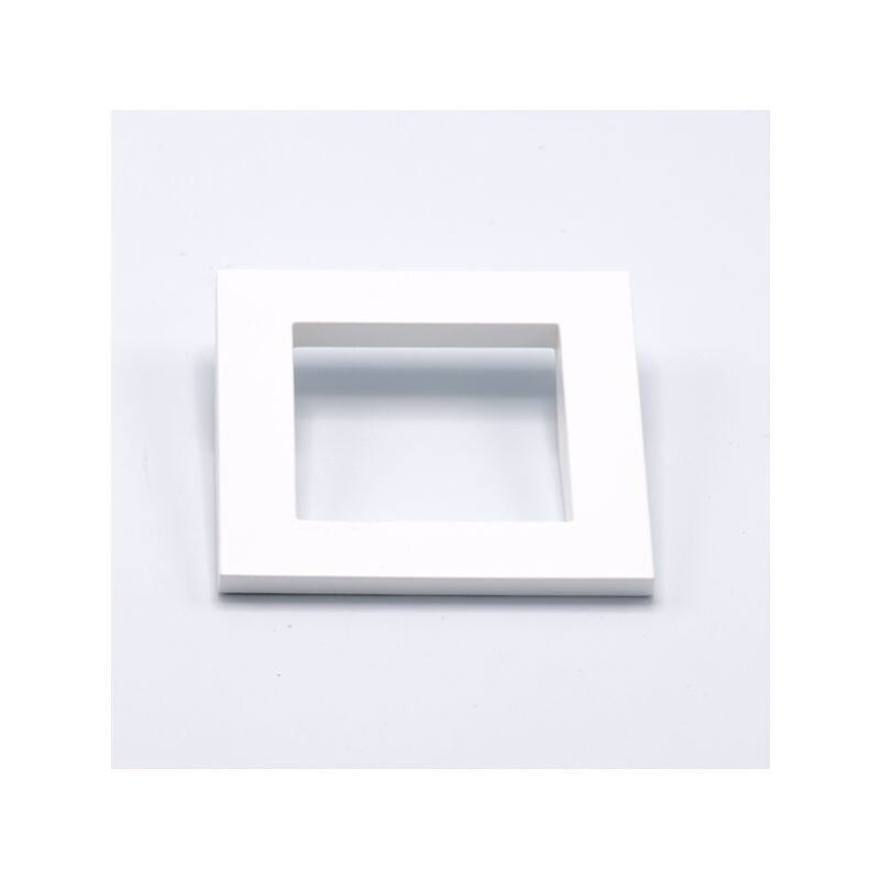 Polideas - Maniglia quadrata sporgente laccata bianca 80x80x14mm - 317 Concept