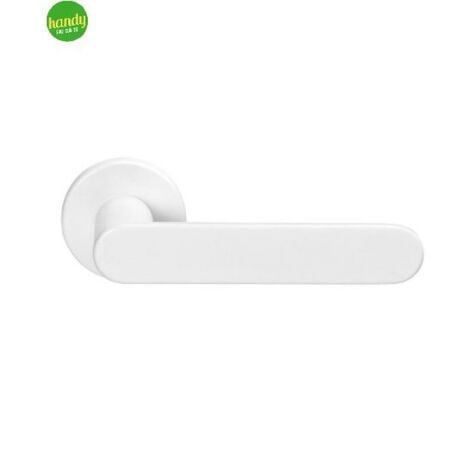 Maniglia Round A519 Frosio Bortolo bianco satinato con rosetta tonda