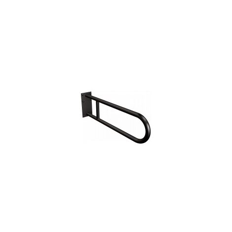 Maniglia semicircolare fissa con placca nera