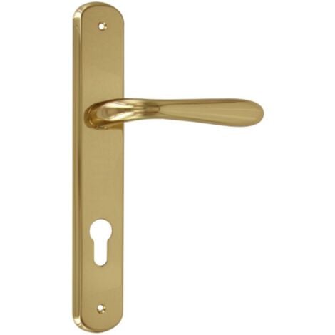 maniglia serie Goccia con placca in lega oro lucido quadro 8/FY maniglie