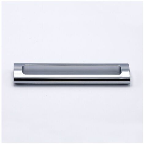 Maniglia sporgente con spazio vuoto centrale effetto cromato lucido 140x32x14mm - 393 Agorˆ