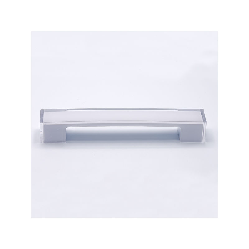 Image of Maniglia squadrata bicolore trasparente e bianca 205x30x30mm - 306 Soul - Stampato bianco