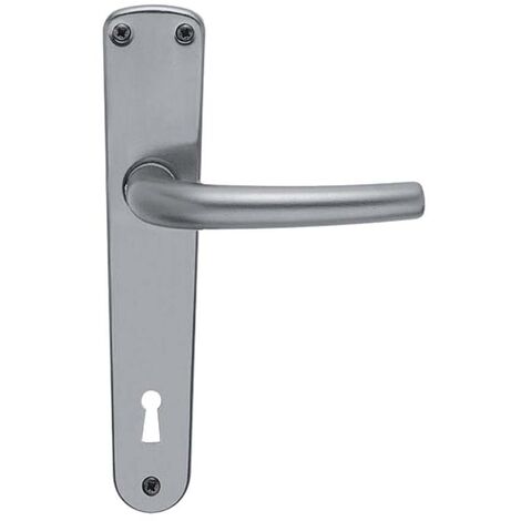 Maniglia su placca Ø90 mm omega all.argento