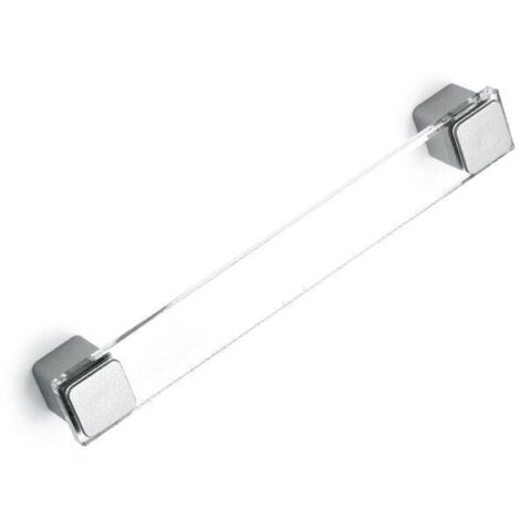 Maniglia trasparente con inserti cromati 183x25x24mm - 096 Geo2