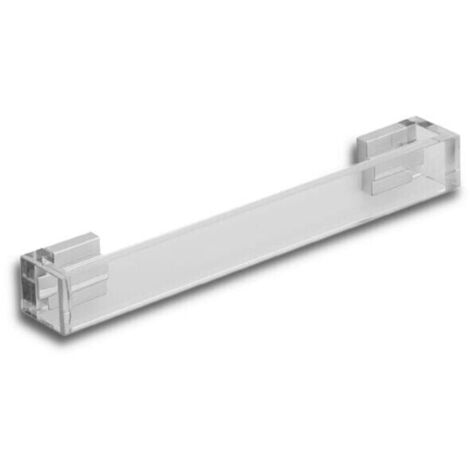 Maniglia trasparente con inserti cromati 205x24x28mm - 037B Omega