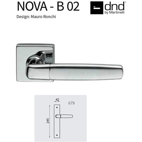 MANIGLIE A PLACCA IN OTTONE NOVA-B2 ART679 CCS