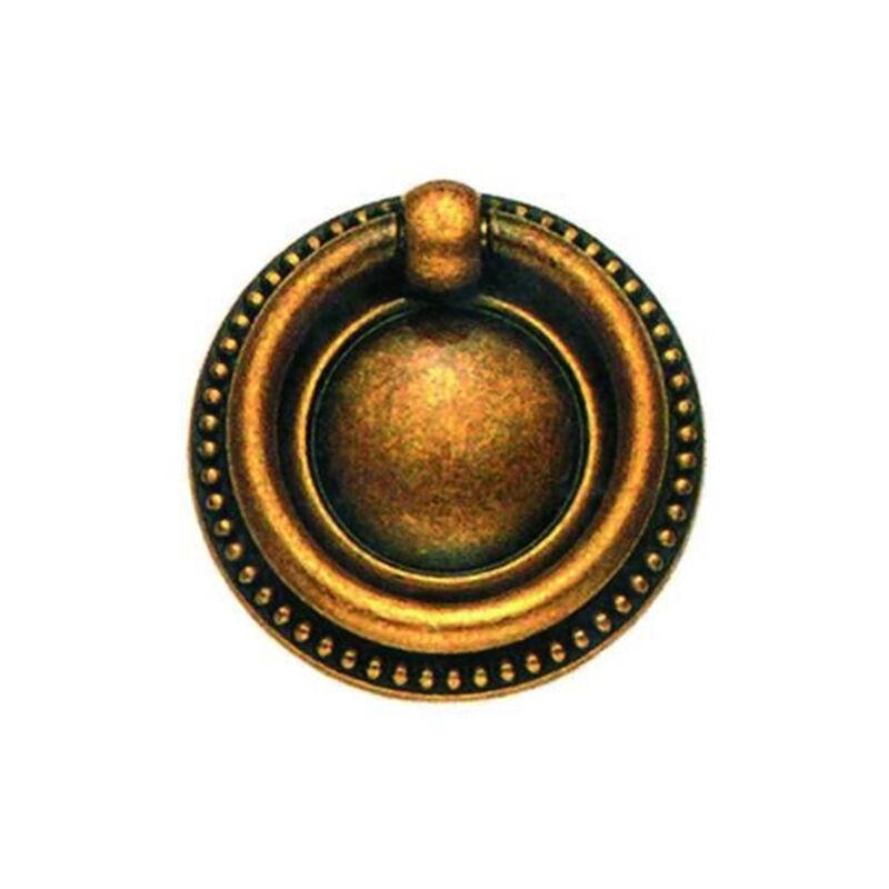 Image of Maniglie ad anello snodate base tonda MOD.12212 ottone anticato fer 211376 pz 5