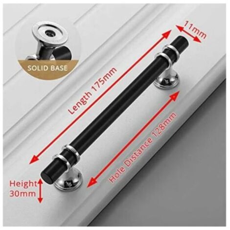 maniglie da cucina da 128 mm, maniglie per mobili color argento - Maniglia per armadietto da cucina in acciaio inossidabile, maniglia per porta