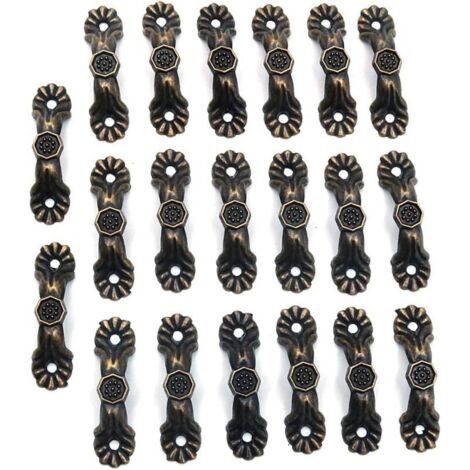 Maniglie decorative pratiche KZQ, 37 x 10 mm, maniglie per mobili antichi, pomelli in legno per portagioie, maniglie e pomelli per cassetti da cucina, 20 pezzi