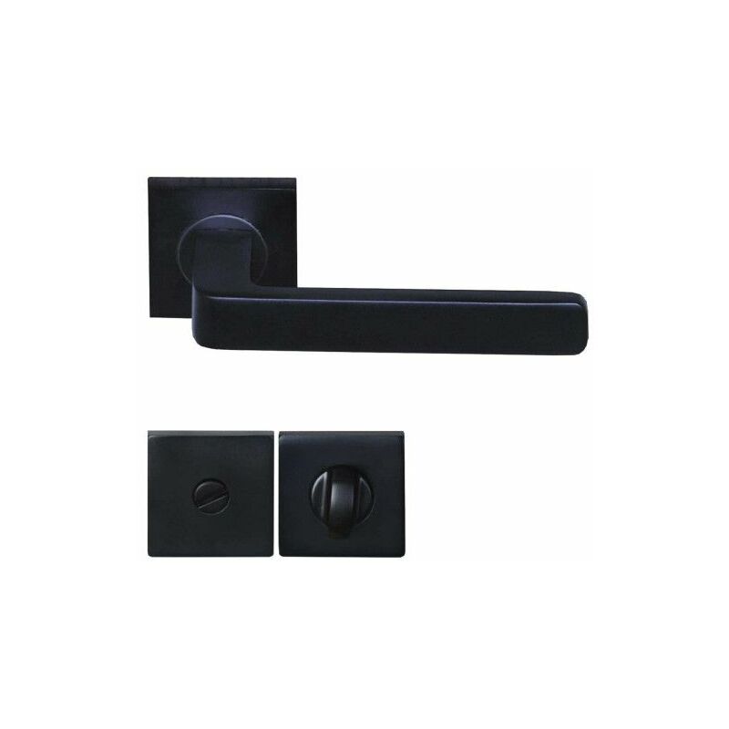 Image of Maniglie delle porte Modello Soho con chiusura quadrata rose - alluminio anodizzato nero