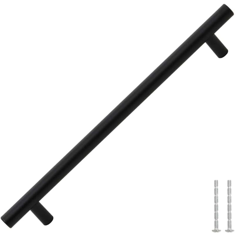 Maniglie per Mobili 5pz Nere 192mm in Acciaio Inox...