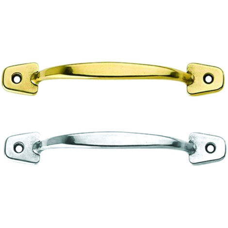 Maniglie Per Mobili Fisse In Ottone - mm.137x27h. - interfori mm.118 ottone lucido - 10 pz