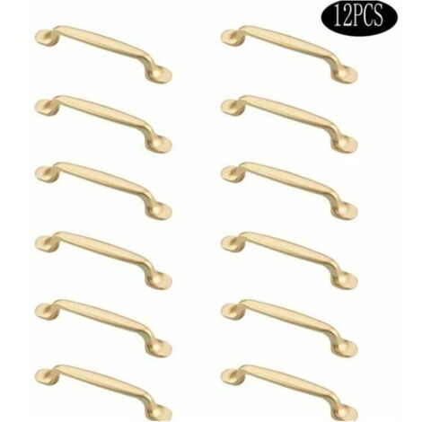Maniglie per mobili KZQ Gold, confezione da 12 maniglie per mobili da cucina e pomelli per cassetti, maniglie per camera da letto con viti di montaggio