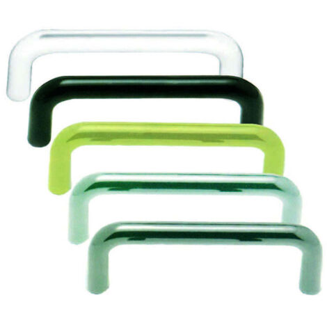 Maniglie per mobili rettangolari fisse in zama - Specifiche: interfori mm 64 colore cromo lucido - 10 pz