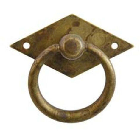 Maniglie per mobili snodate mod.12230 in ottone anticato - Specifiche: mm.50x33 - 5 pz