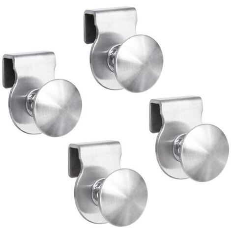 Maniglie per porte in vetro KZQ confezione da 4 – acciaio inossidabile – senza foratura – 5-8 mm