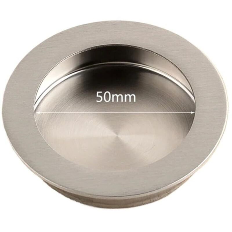 Maniglie per porte scorrevoli in acciaio inox da incasso con viti per uso residenziale e commerciale (cerchio da 70 mm)