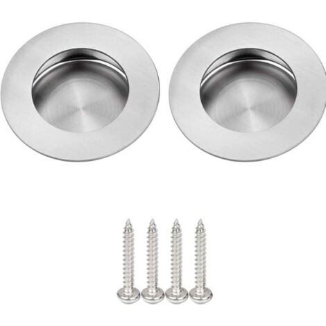 Maniglie rotonde incassate KZQ in acciaio inox, maniglia rotonda per porta scorrevole, maniglia incassata per porta cassetto, maniglie rotonde incassate per porta scorrevole per ante di armadi