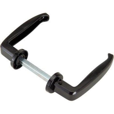 MANIGLIE X PORTA METALLO 357 COMBI - VERN NERA GRANO LATERALE MM 64/77 Q8 - 5 pezzi