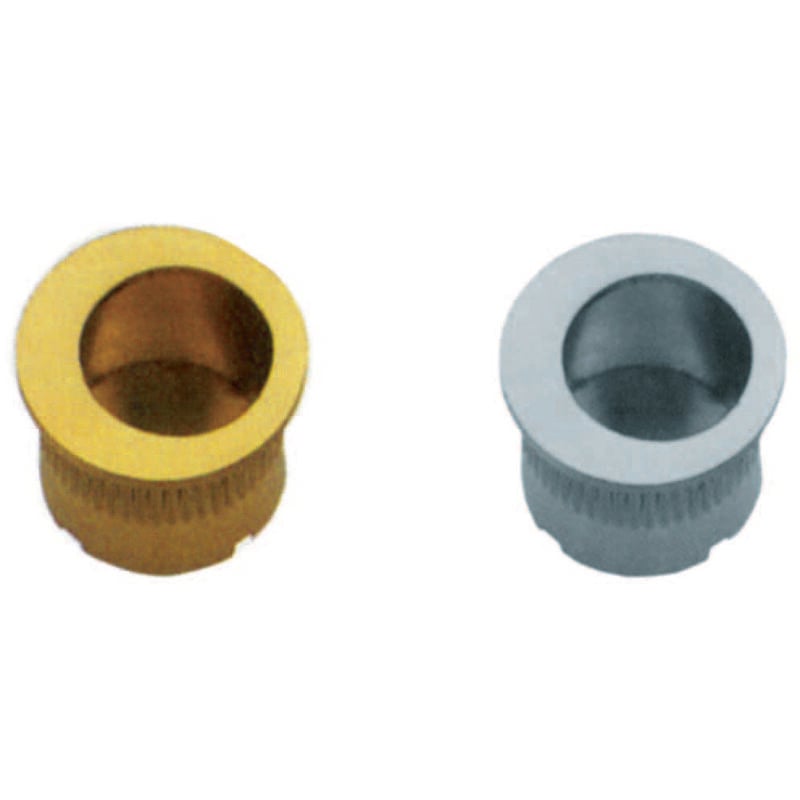 Maniglietta ditale tonda ad incasso senza foro in