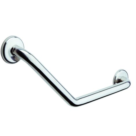 MANIGLIONE ACCIAIO INOX PER DISABILI METAFORM CROMATO DIMENSIONI 45 30 e 60 cm.