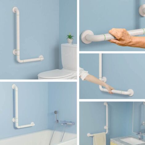 Maniglione antiscivolo per doccia per anziani, barra di supporto fluorescente per doccia, 60 x 35 cm, maniglia di sicurezza in acciaio inox per WC, bagno e vasca da bagno