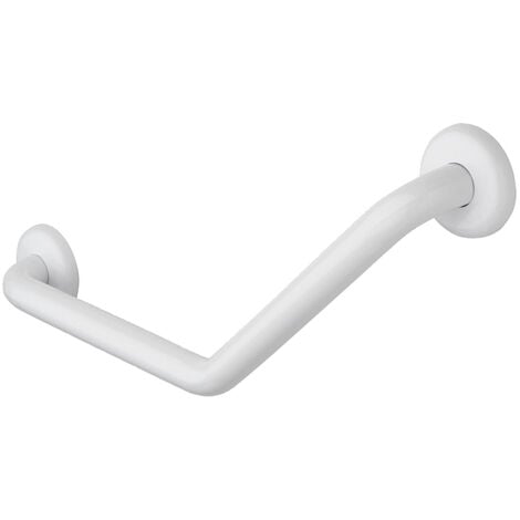 Maniglione di sicurezza disabili lineare dim. 53 cm interasse 45 cm bianco