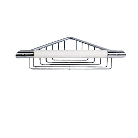 Maniglione con cestino angolare novellini R90MANGLOB | Cromo/bianco