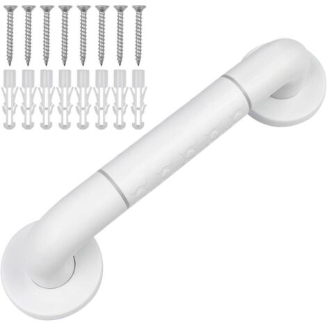 Maniglione di sicurezza per WC, 30 cm Maniglione di sicurezza per doccia, Maniglia antiscivolo per doccia, Maniglia di sicurezza bianca per bagno, Maniglia per WC, Maniglia per bagno, Maniglia per vas