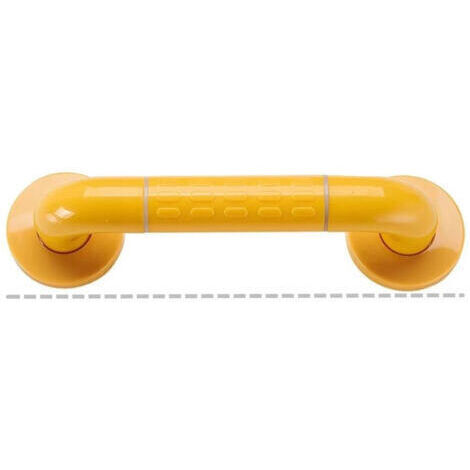 Maniglione di sicurezza per WC giallo da 30 cm, maniglioni di sicurezza per bagno con superficie antiscivolo, maniglia in acciaio inox, maniglione di sicurezza per doccia con anelli illuminati - con f