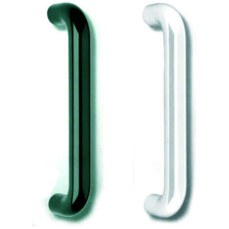 Maniglione diritto in nylon - mm.333x33x86h. - interfori mm.300 colore bianco - 4 pz