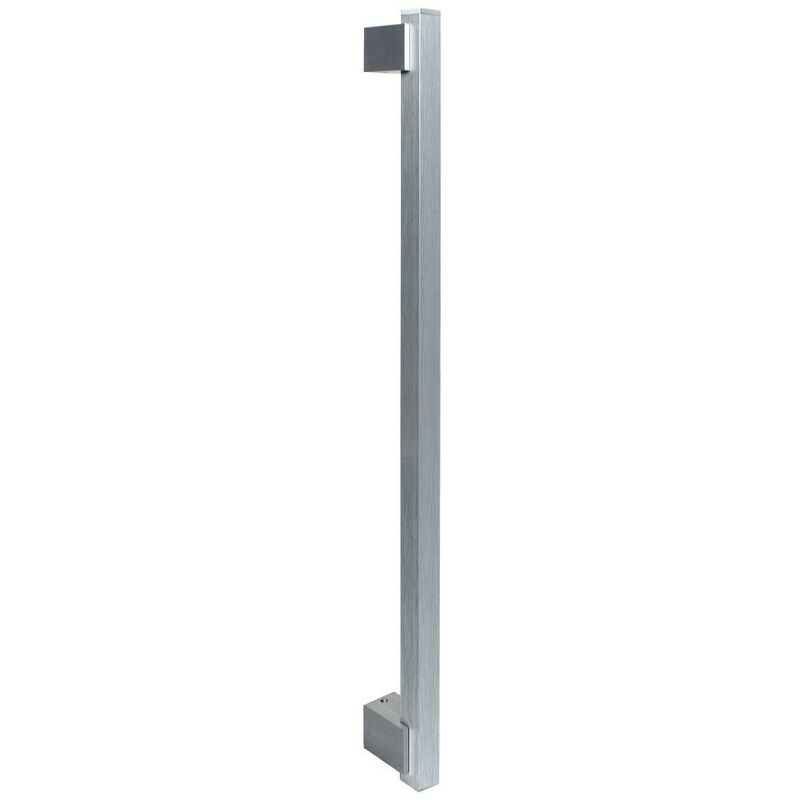 Image of Blindofacile - Maniglione Moderno Quadrato Satinato per Porta Blindata Portoncino 50cm Portone