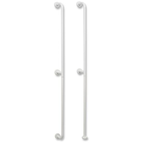 Maniglione verticale verniciato fissaggio parete/terra serie EASY Idral 12003V-PT  Bianco
