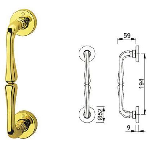 MANIGLIONI HOPPE OTTONE M439/42   525744