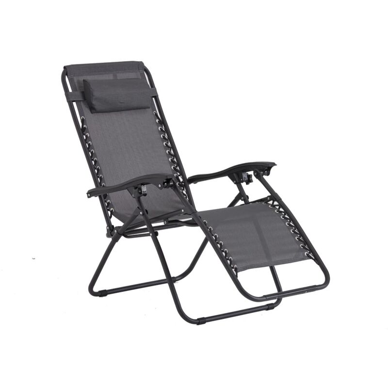

Manihi: Tumbona reclinable negra y gris oscuro - Gris