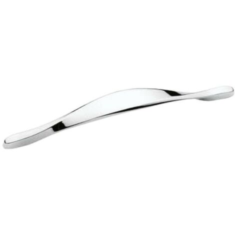 Manija cromada para mueble Lemos y1513160, Acabado cromado, Distancia entre ejes 160 mm