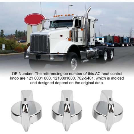 Manija de control de clima 121 0001 000 - 3 piezas para Peterbilt 330 335 357 367 - Perilla de velocidad del ventilador
