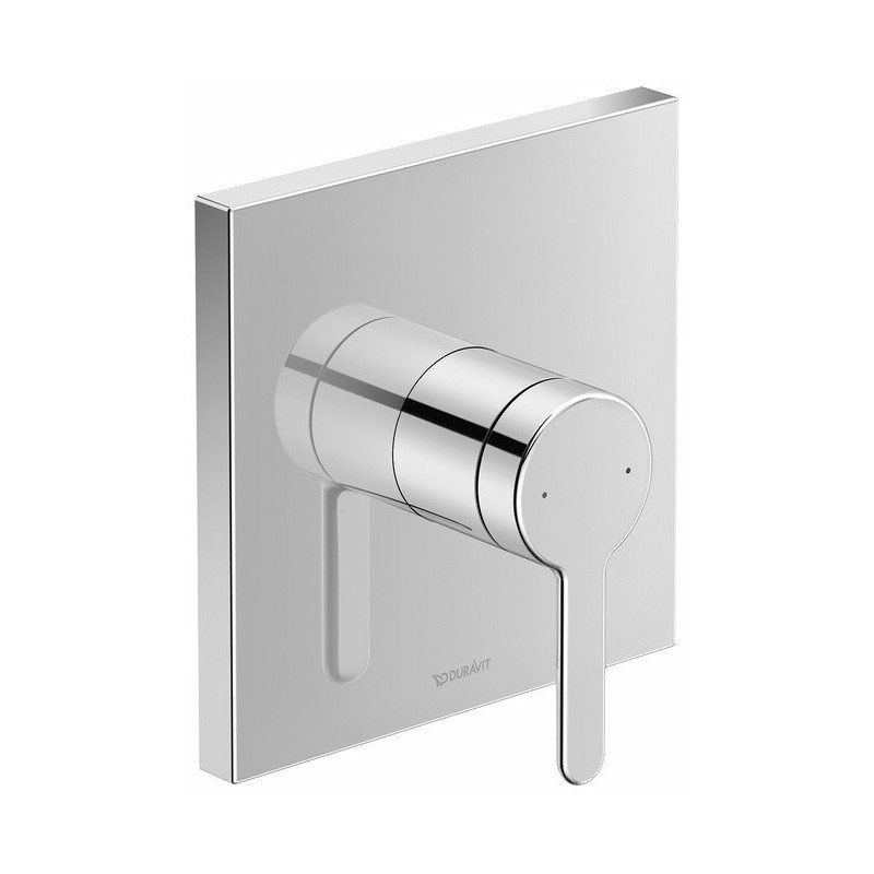 

Duravit - manija de ducha empotrada, angular 77 ancho 150 mm Negro mate