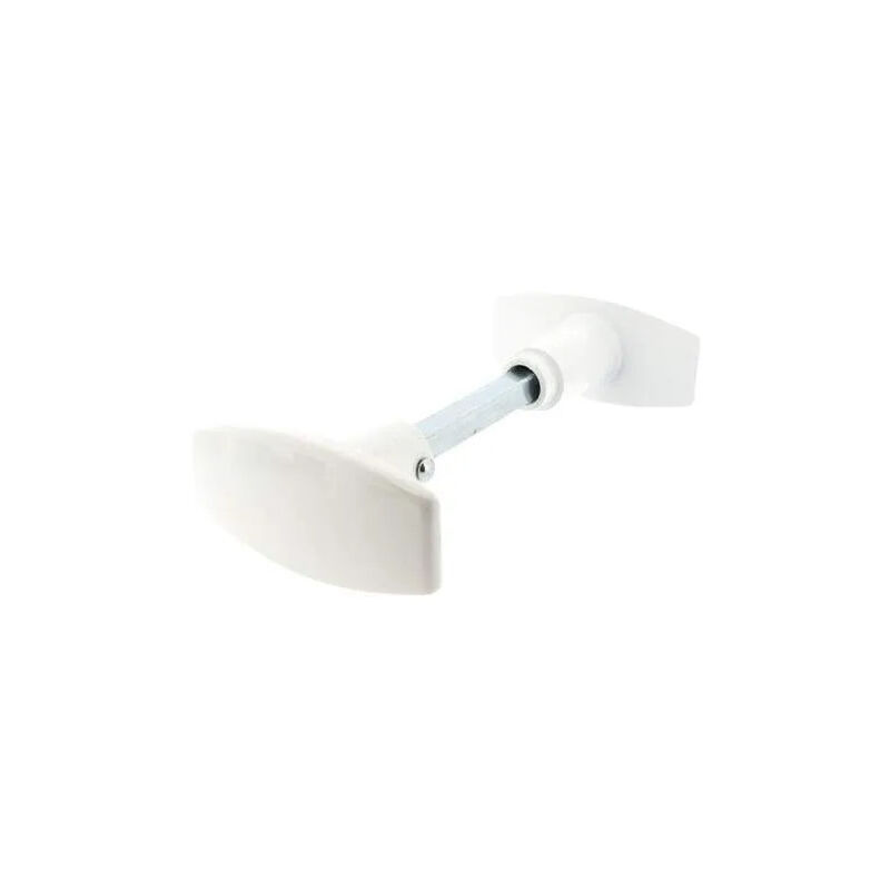 

Manija de la puerta con doble pomo cuadrado 6/7 - Aluminio blanco